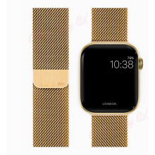 (Gold) 38/40mm iWatch Strap Magnetic Milanese Loop Band For Apple Watch Series 7 6 SE 5 4 3 2 1 1st Gen