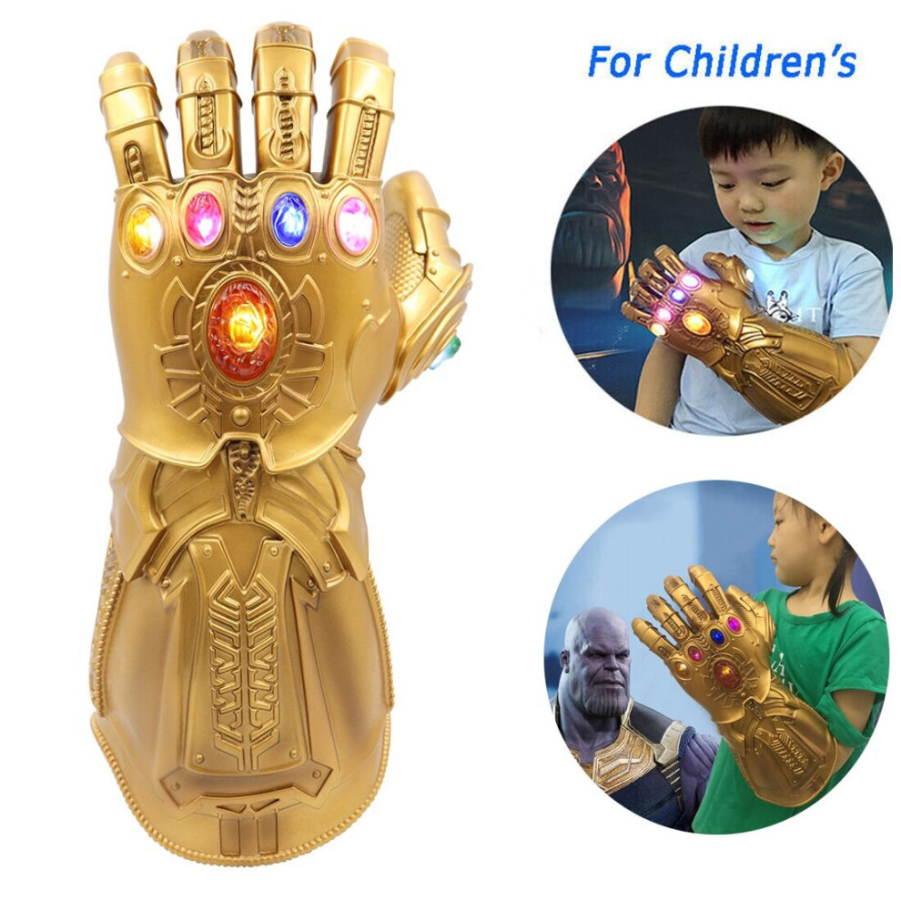 (For Children With LED) Avengers Infinity War Infinity Gauntlet Kids LED Light Thanos Glove Cosplay Prop
