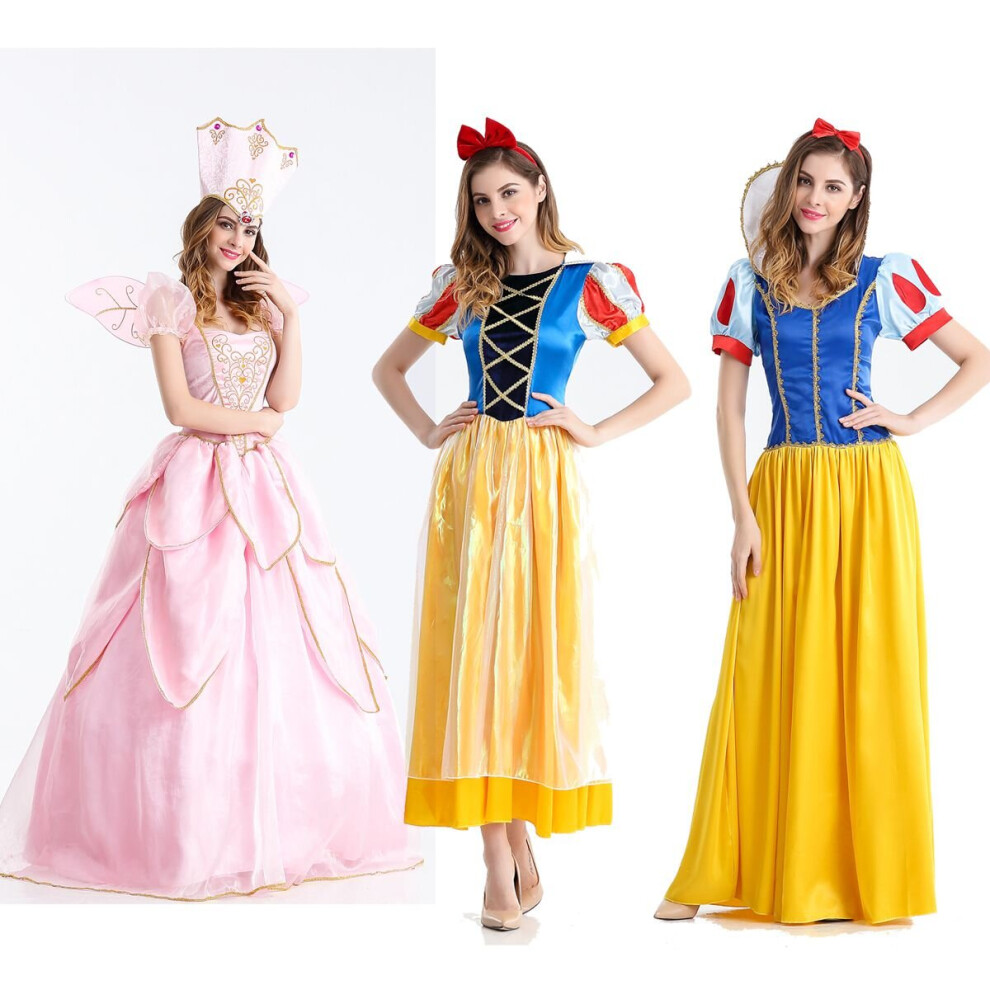 Adult Princess Snow white Fancy Dress Costume Ladies Fairytale 10-12-14 L  XL