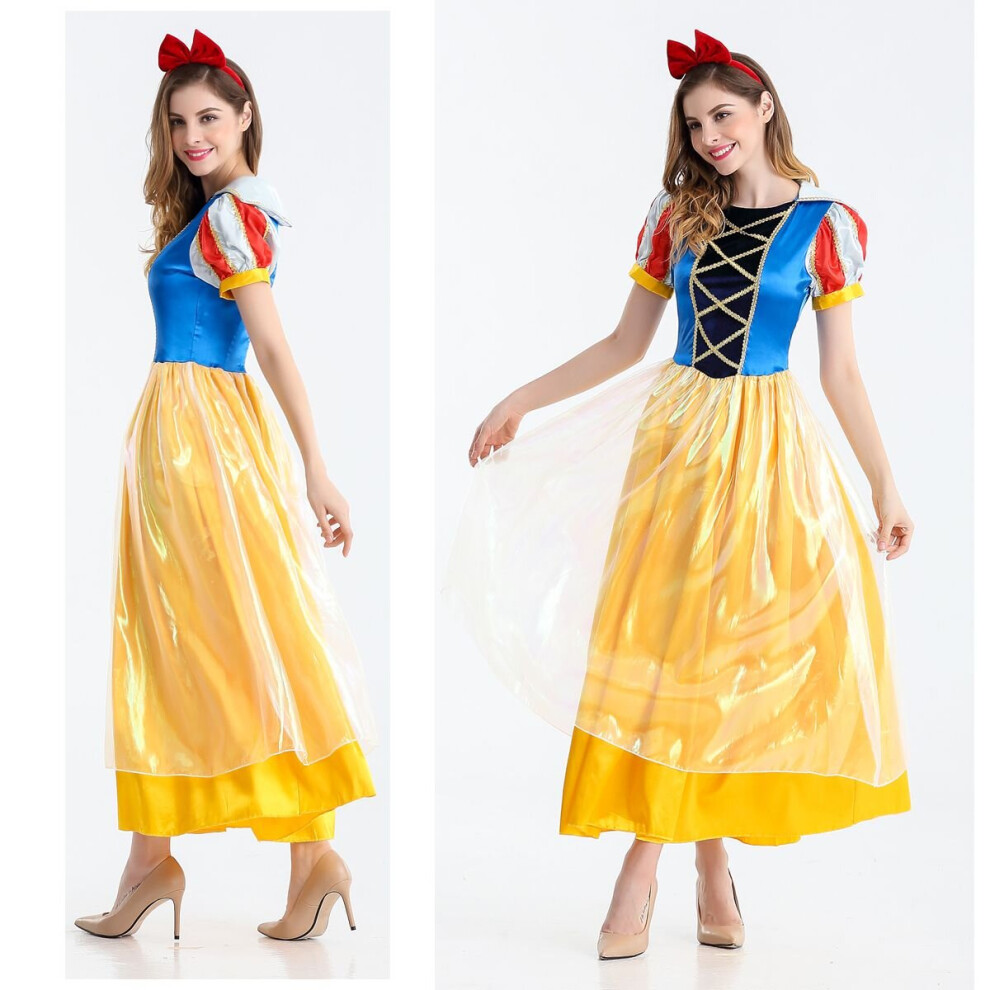Adult Princess Snow white Fancy Dress Costume Ladies Fairytale 10-12-14 L  XL