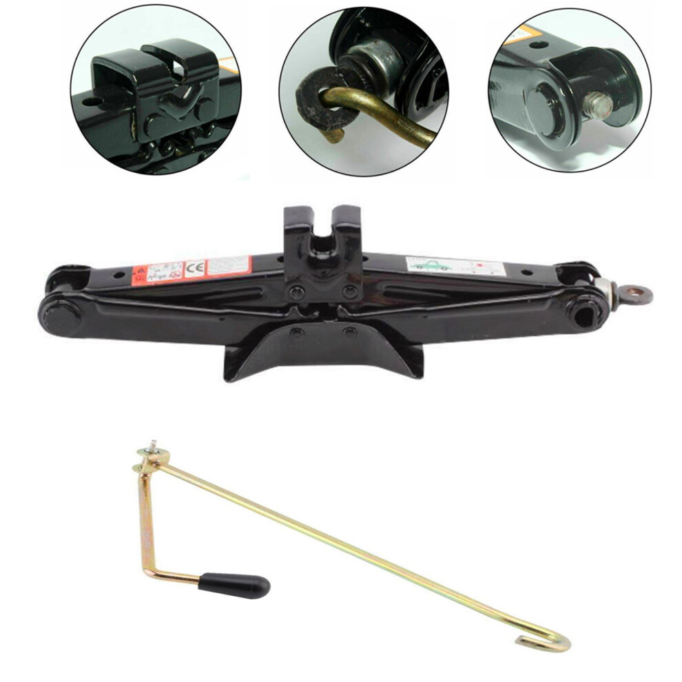 2Ton Scissor Jack Lift Wind Up Tools For Car Vehicle Van Garage Workshop 817864963712