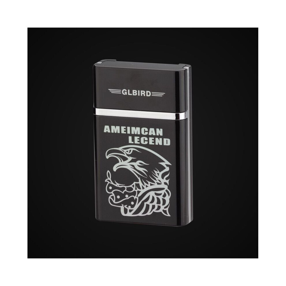 (Eagle) Dual Arc USB Electric Rechargeable Flameless Lighter Cigar Cigarette Box Pop