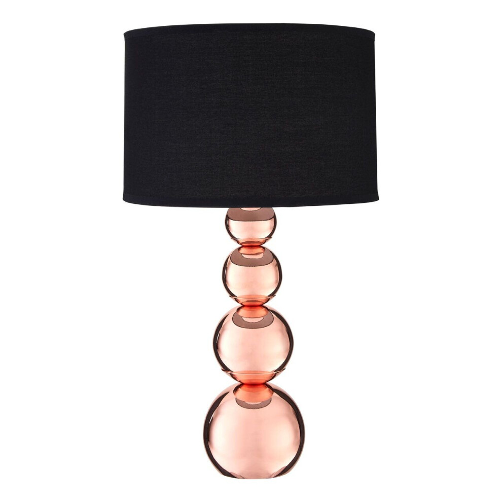 Interiors by Premier Cameo Black Shade EU Plug Touch Lamp