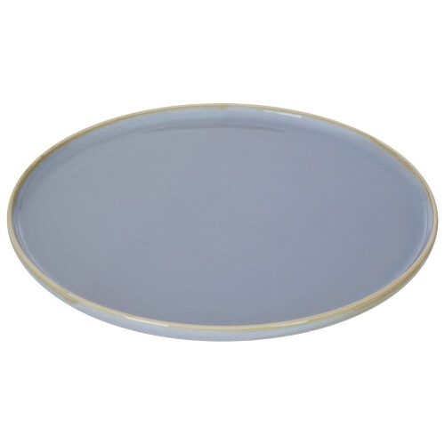Premier Housewares Blue Glazed Porcelain Dinner Plate,Raised Side Plate With Flat Base,Coordinates With Dinnerware Sets 1