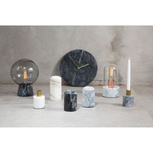 Premier Housewares Contemporary Black Marble Wall Clock, Marble Constructed Large Wall Clock, Versatile Clock For Kitchen 2