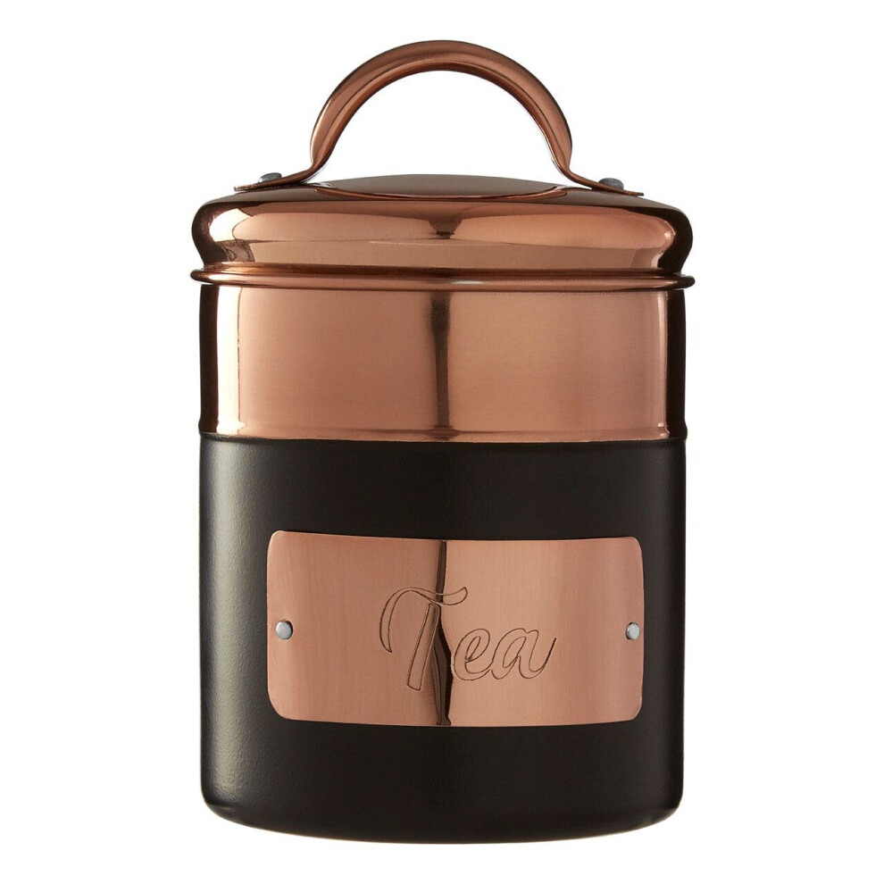 Premier Housewares Prescott Charcoal / Copper Tea Canister
