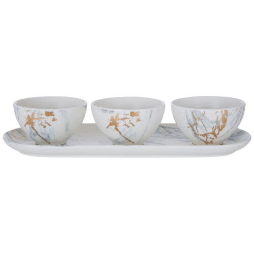 Premier Housewares Premier Housewares Marble Luxe 4  Piece Tapas Set