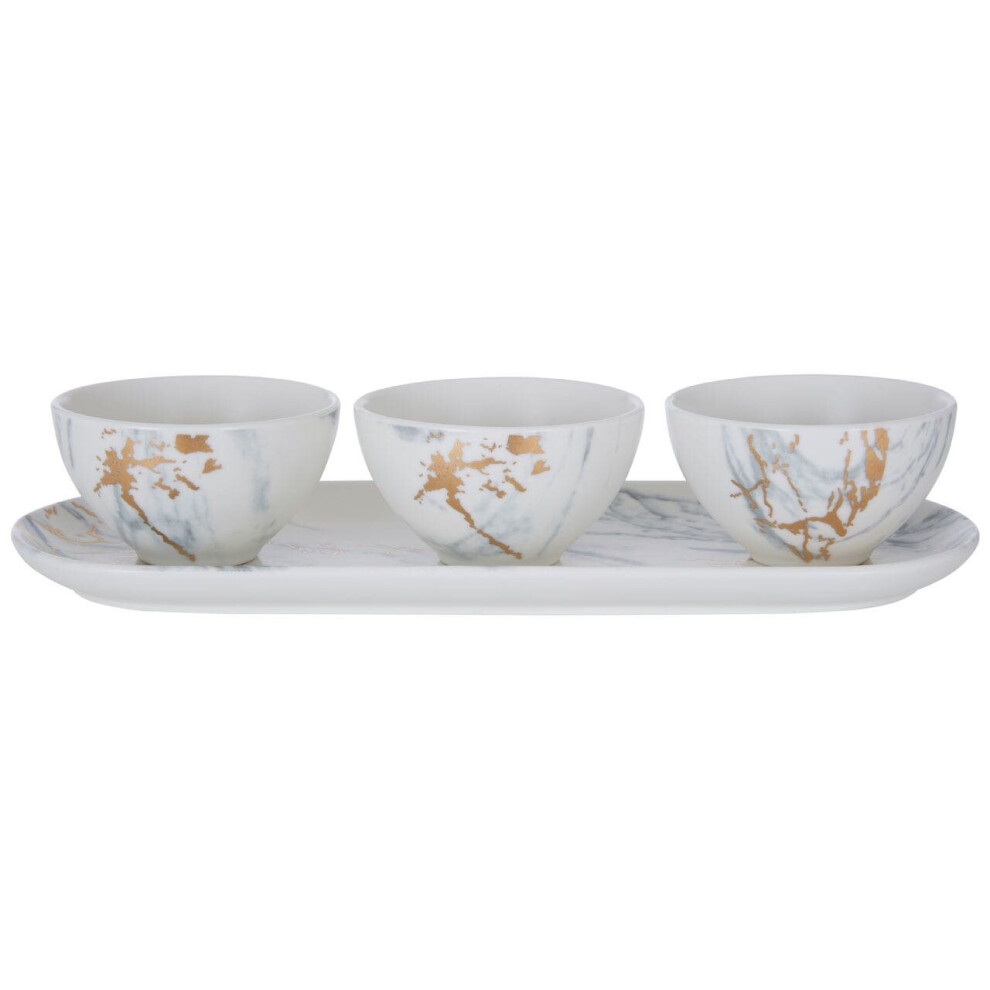 Premier Housewares Marble Luxe 4  Piece Tapas Set