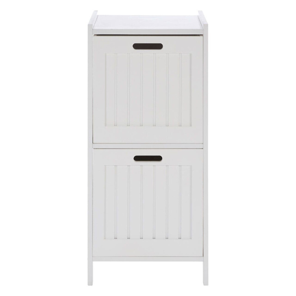 Premier Housewares Sleek 2 Drawer Rustic Bathroom Shelf Unit, Ample Storage Standing Shelves, Elegant Shelving Unit For Bedroom