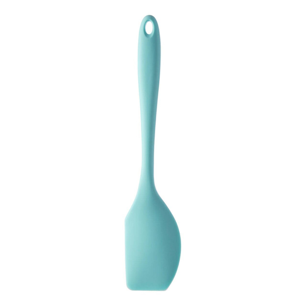 Light Green Silicone Spatula,Heat Resistant Cooking Turner,Kitchen Tool With Hanging Hole,Flat Edge Paddle