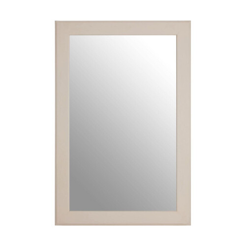 Premier Housewares Large Wall Mirror, Grain Pattern White Frame Mirror for Home, Office, Closet