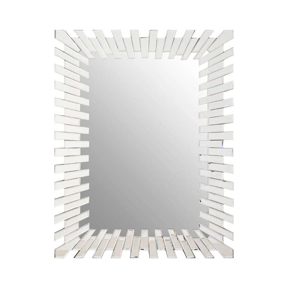 Premier Housewares Puzzle Sunburst Wall Mirror Red