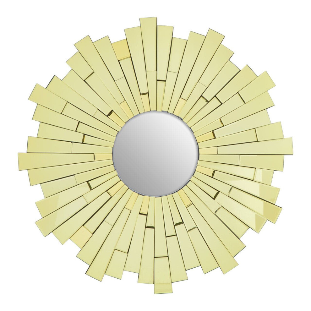 Premier Housewares Dia Glitzy Large Circular Wall Mirror Red