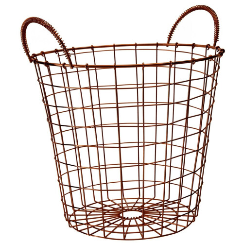 Premier Housewares Functional Copper Finish Round Wire Basket, Stylish Wireframe Basket For Kitchen, High Quality Basket 2