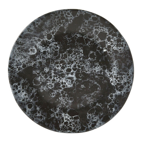 Premier Housewares Nordic Black Faux Marble Dinner Plate, Durable Dinner Plate For Dinner, Versatile Deep Dinner Plate