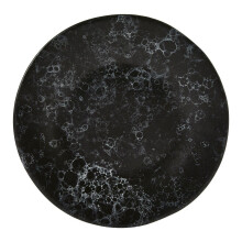Small Marble Effect Side Plate,Black & White Stoneware Snack Plate,Ceramic Side Plate,Perfect For Salads