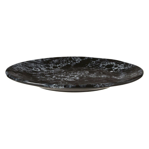 Premier Housewares Nordic Black Faux Marble Dinner Plate, Durable Dinner Plate For Dinner, Versatile Deep Dinner Plate 1