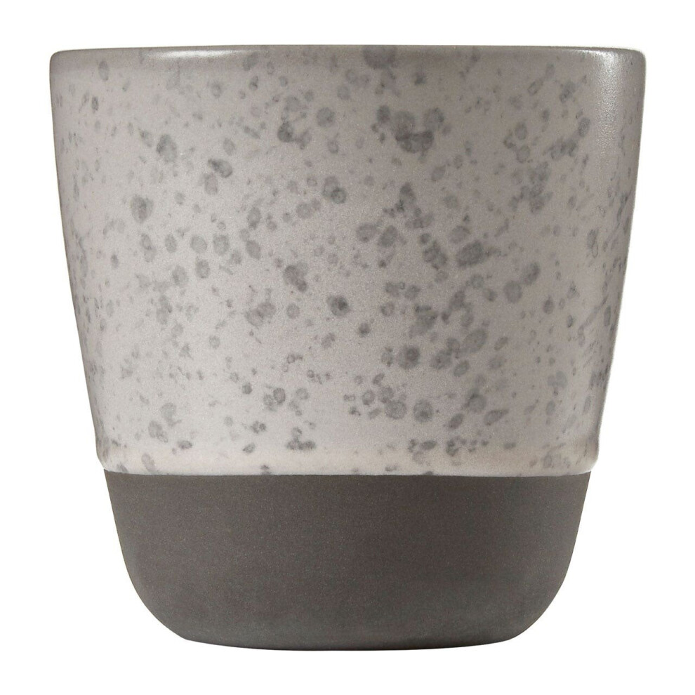 Premier Housewares Grey Speckled Handleless Cup,Textured Stoneware Coffee Mug,Reusable Cappuccino Cup For Home,Ceramic Mug