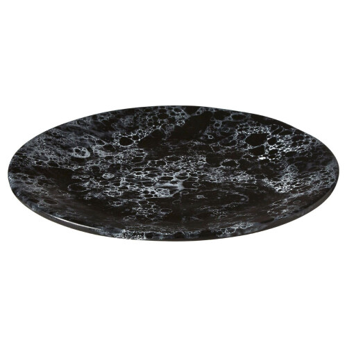 Premier Housewares Nordic Black Faux Marble Dinner Plate, Durable Dinner Plate For Dinner, Versatile Deep Dinner Plate 2