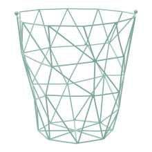 Stylish Green Finish Storage Basket, Functional Storage Basket For Kitchen, Durable Decorative Basket