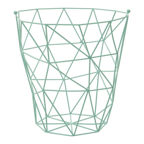 Premier Housewares Stylish Green Finish Storage Basket, Functional Storage Basket For Kitchen, Durable Decorative Basket