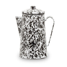 Durable Black And White Patterned Coffee Pot, Elegant Design Coffee Pot, Practical Coffee Pot For Breakfast