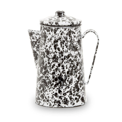 Premier Housewares Durable Black And White Patterned Coffee Pot, Elegant Design Coffee Pot, Practical Coffee Pot For Breakfast