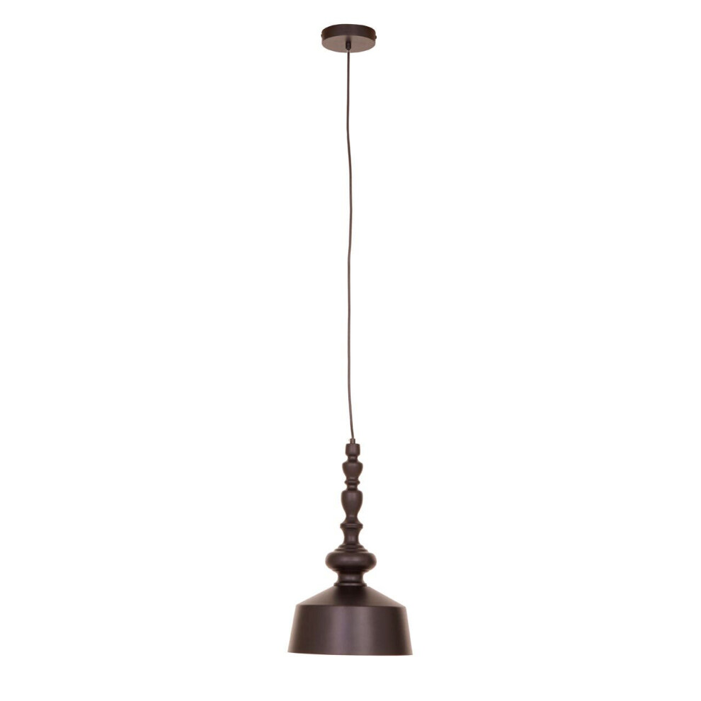 Interiors by Premier Leni Black Matte Iron Pendant Light