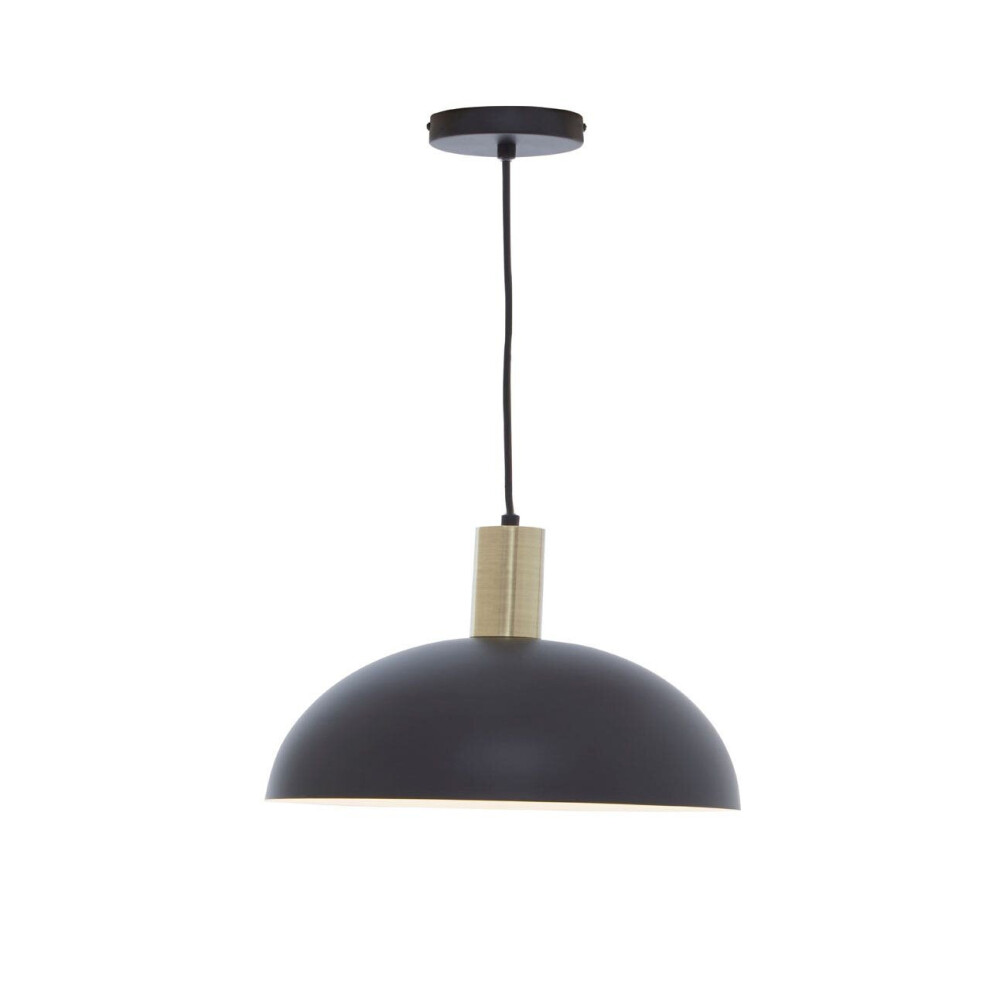 Interiors by Premier Leni Black And White Pendant Light