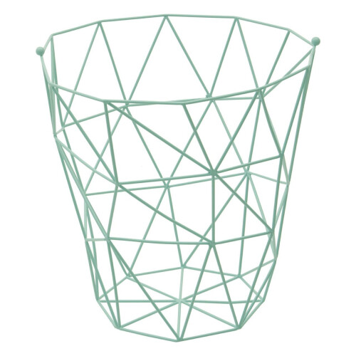 Premier Housewares Stylish Green Finish Storage Basket, Functional Storage Basket For Kitchen, Durable Decorative Basket 1