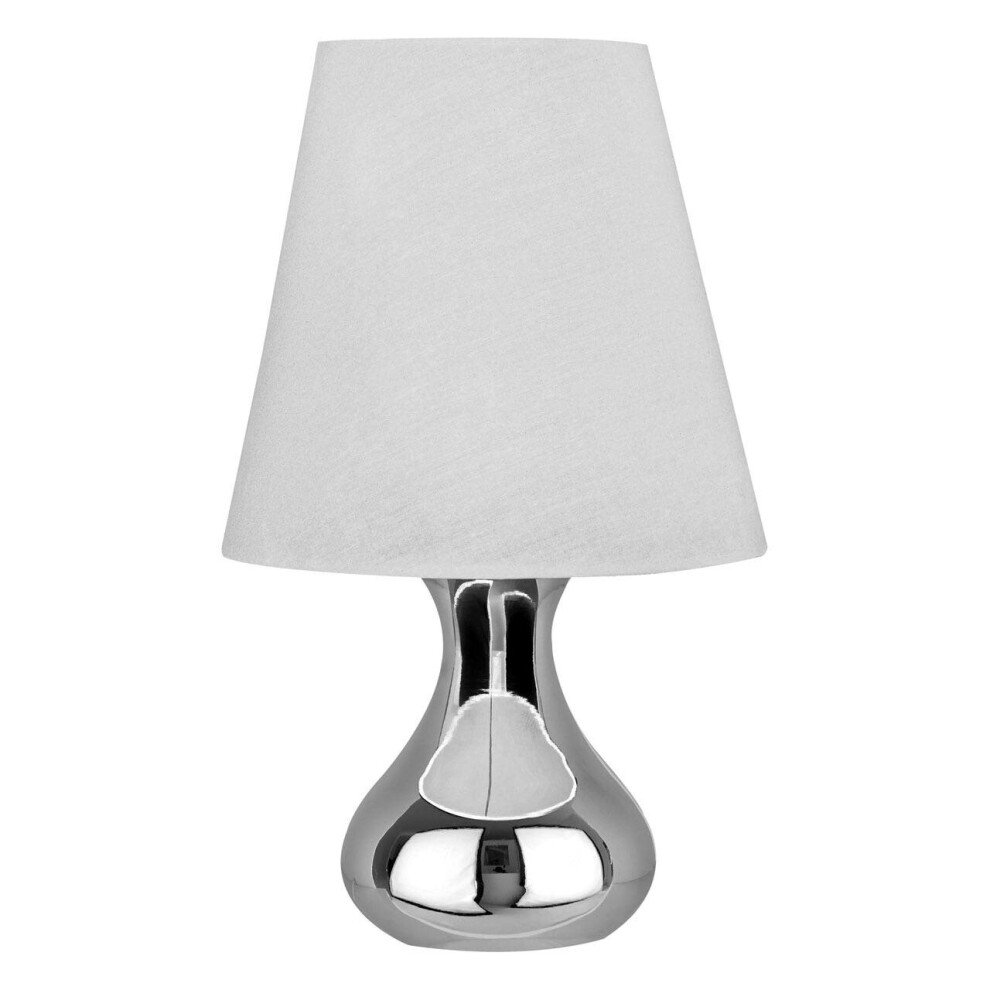 Premier Housewares Nell Fabric Shade Table Lamp White