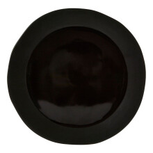 Elegant Design Black Pizza Plate, Unique Rim Pizza Plate For Lunch, Durable Big Pizza Plate For Parties