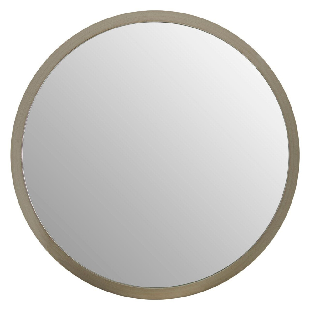 Premier Housewares Wall Mirror Bathroom / Bedroom / Hallway Wall Mounted Small Silver Mirrors / Round Minimalistic Mirrors For Living Room 4 x 34 x 34