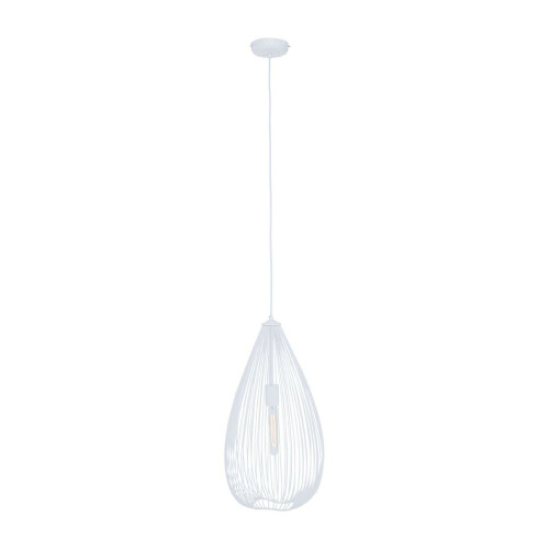 Premier Housewares Contemporary Teardrop White Pendant Light, Effortlessly Maintained Down Light Wall, Sleek Ceiling Light 2