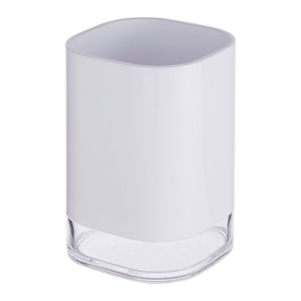 Premier Housewares Plastic Tumblers Tumbler Glasses For Bathroom Acrylic Glasses For Storage Glasses Set Durable Tumblers 8 X 11 X 8 White