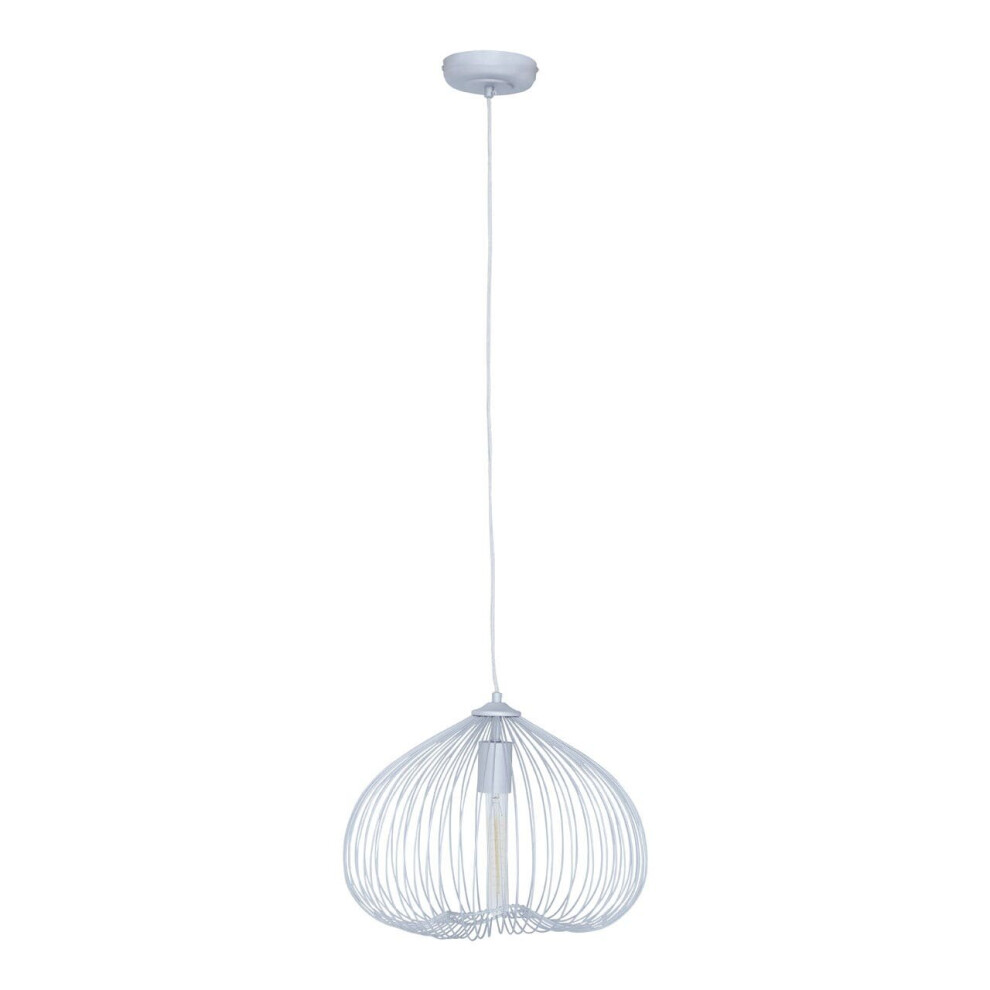 Premier Housewares Versatile 1 Bulb Finish Pendant Effortlessly Maintained Down Wall, Sturdy Ceiling Silver/Light