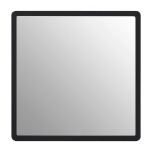 Premier Housewares Small Black Wall Mirror with Gold Edge