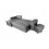 (Grey) Brand New Corner Sofa Bed with 2 Footstools 2 storages Grey 3