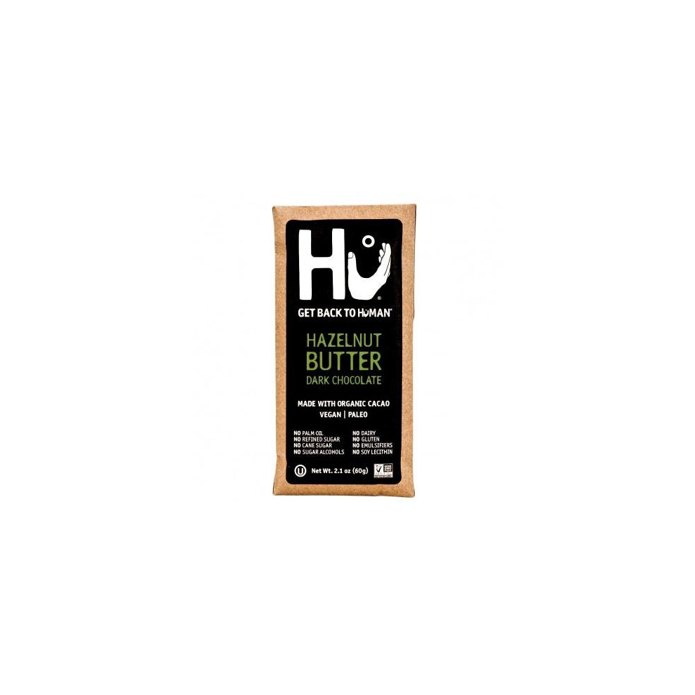 Hu Organic Hazelnut Butter Dark Chocolate Bar 60G (Pack Of 12)