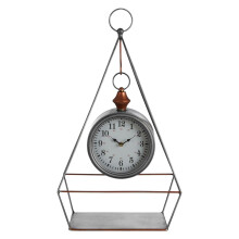 Premier Housewares Hayden Antique Silver Finish Table Clock