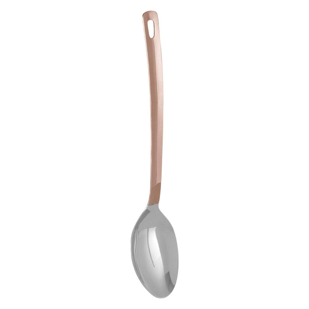Premier Housewares Stainless Steel Spoon Stain Resistant Spoon For Non Stick Pan With Copper Handle Spoons & Turners 4 X 33 X 7