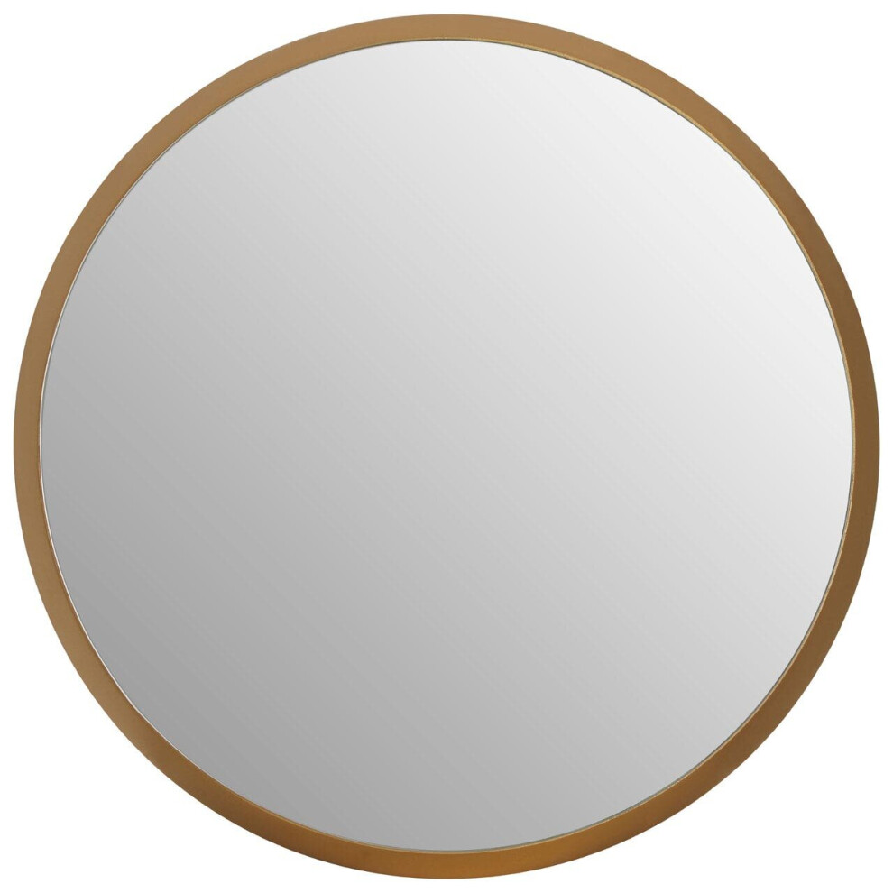 Premier Housewares Medium Round Wall Mirror with Gold Frame