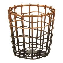 Black & Gold Wireframe Storage Pot, Decorative Baskets for Shelves, Space-saving Basket For Home and Office