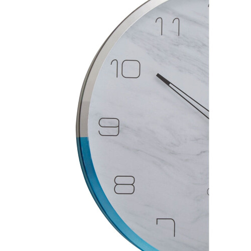 Premier Housewares Premier Housewares Elko Wall Clock with Silver / Blue Frame 2