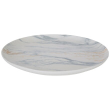 Premium Ceramic Dinner Plate,Marble Pattern Plate With Gold Accent,Ideal For Stoneware Dinnerware Plate Set