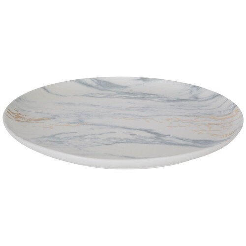 Premier Housewares Premium Ceramic Dinner Plate,Marble Pattern Plate With Gold Accent,Ideal For Stoneware Dinnerware Plate Set
