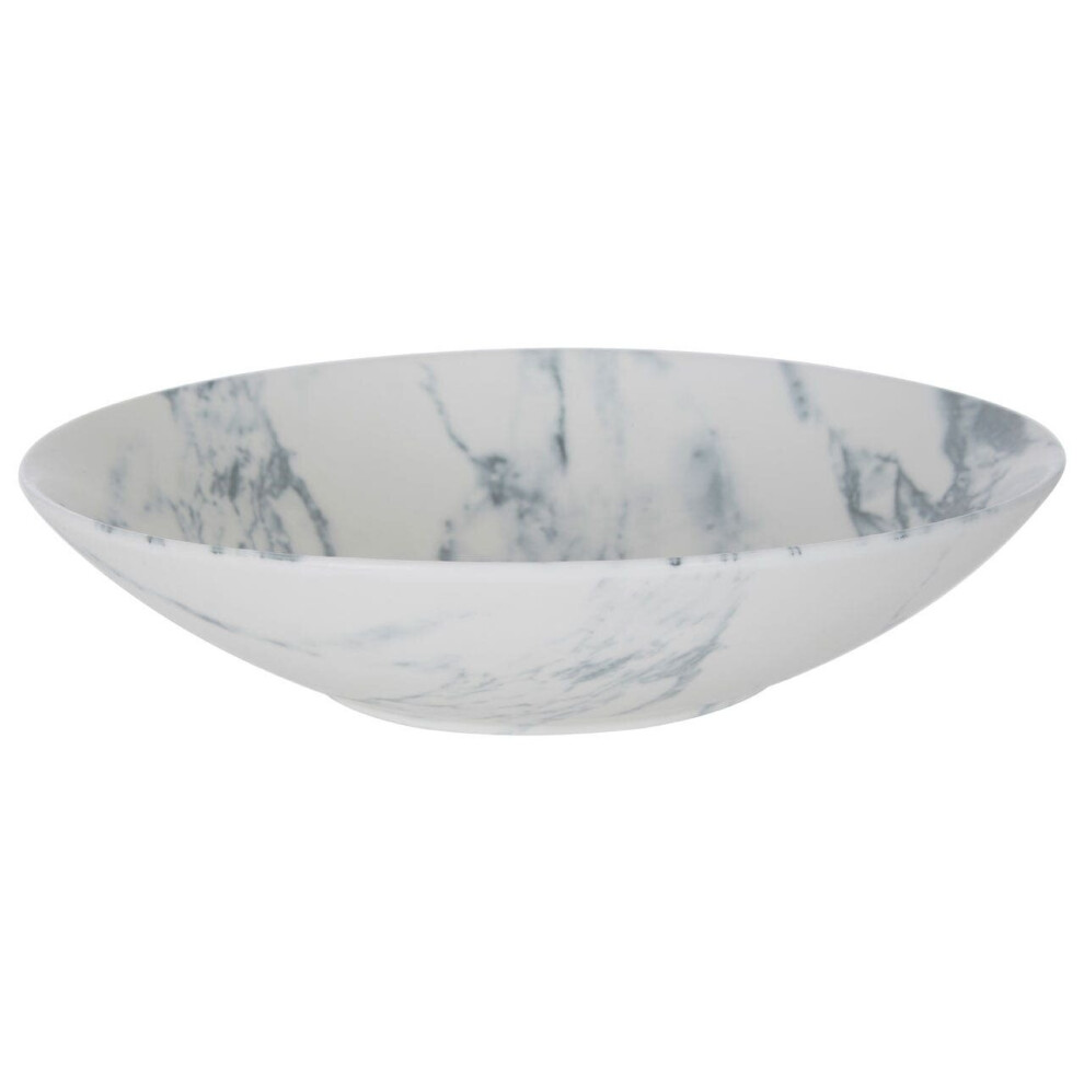 Premier Housewares Porcelain Soup Bowl,Curved Mixing Bowl With Subtle Detail & Veined Interior,Perfect For Serving Soups Gold