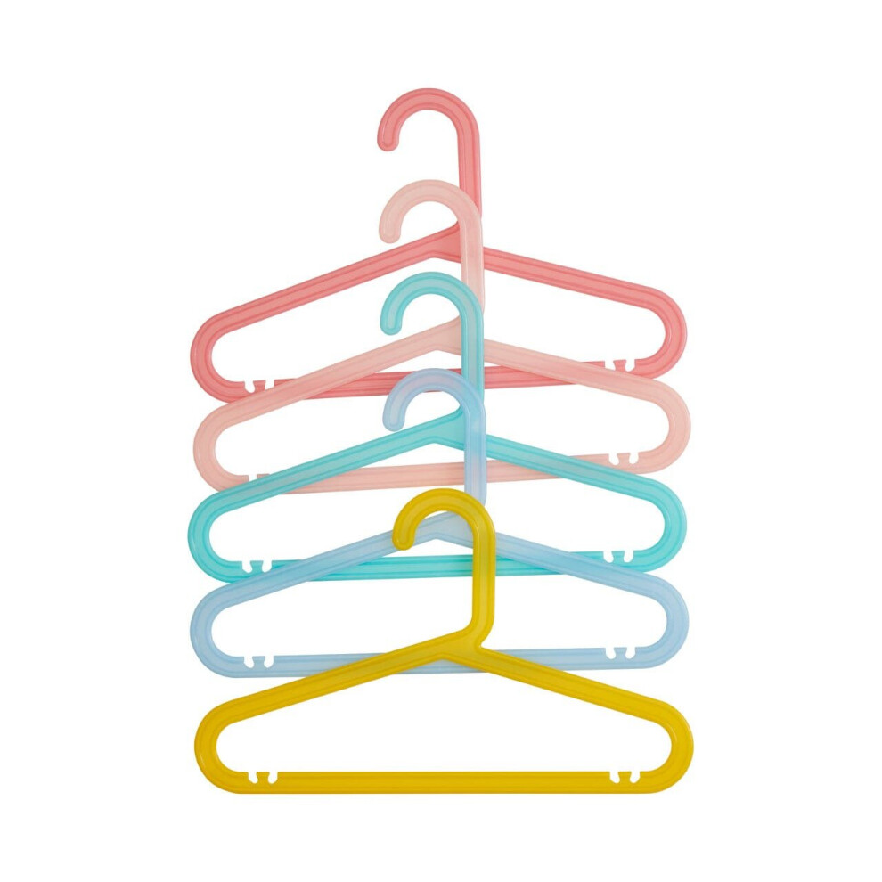 Premier Housewares Set Of 20 Multicolour Kids Clothing Hangers, Plastic Clothes Hangers, Plastic Clothe Hanger For Wardrobe
