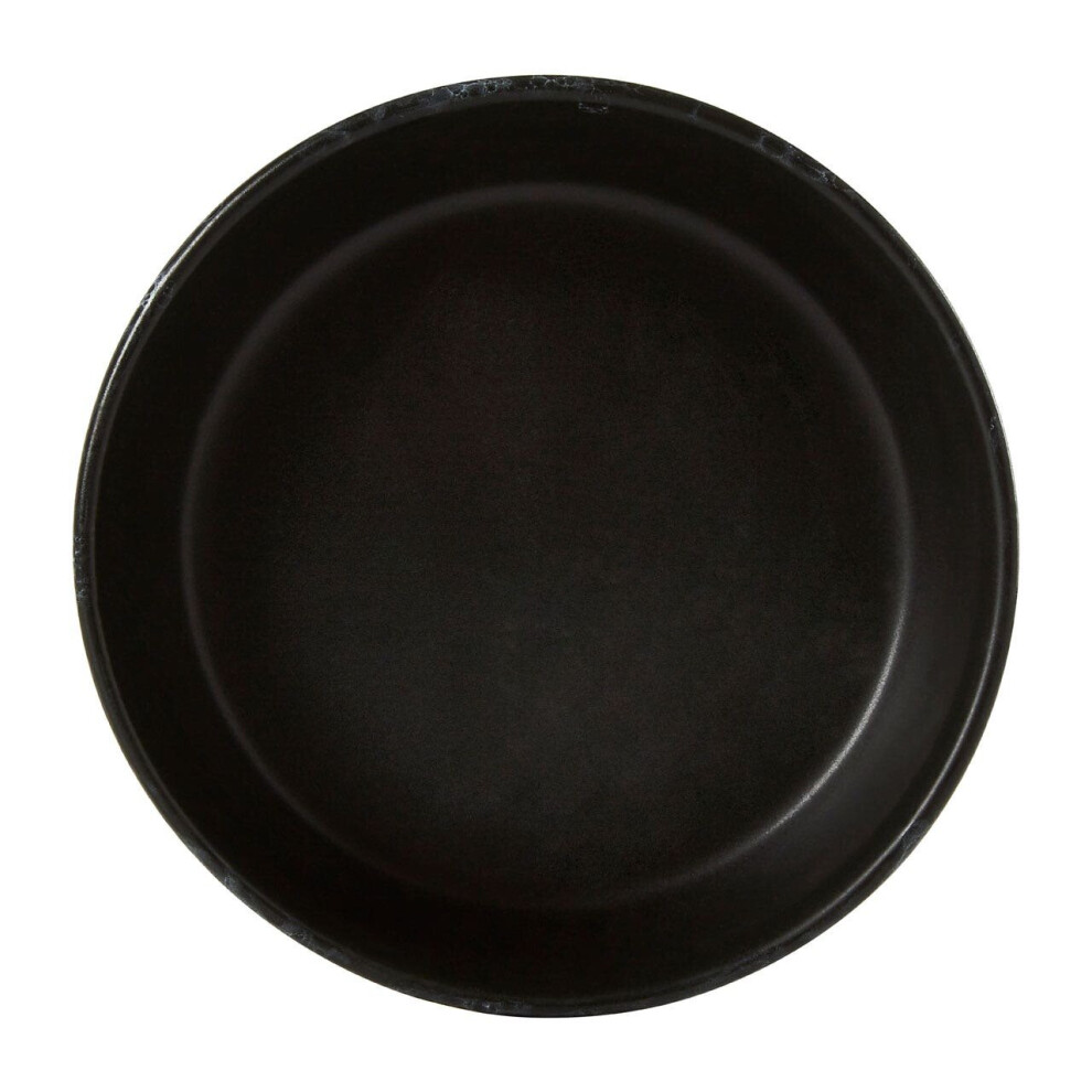 Premier Housewares Pattrened Faux Marble Bowl,Stoneware Bowl With Veining,Perfect For Serving, Dipping, Or Mixing Black/White