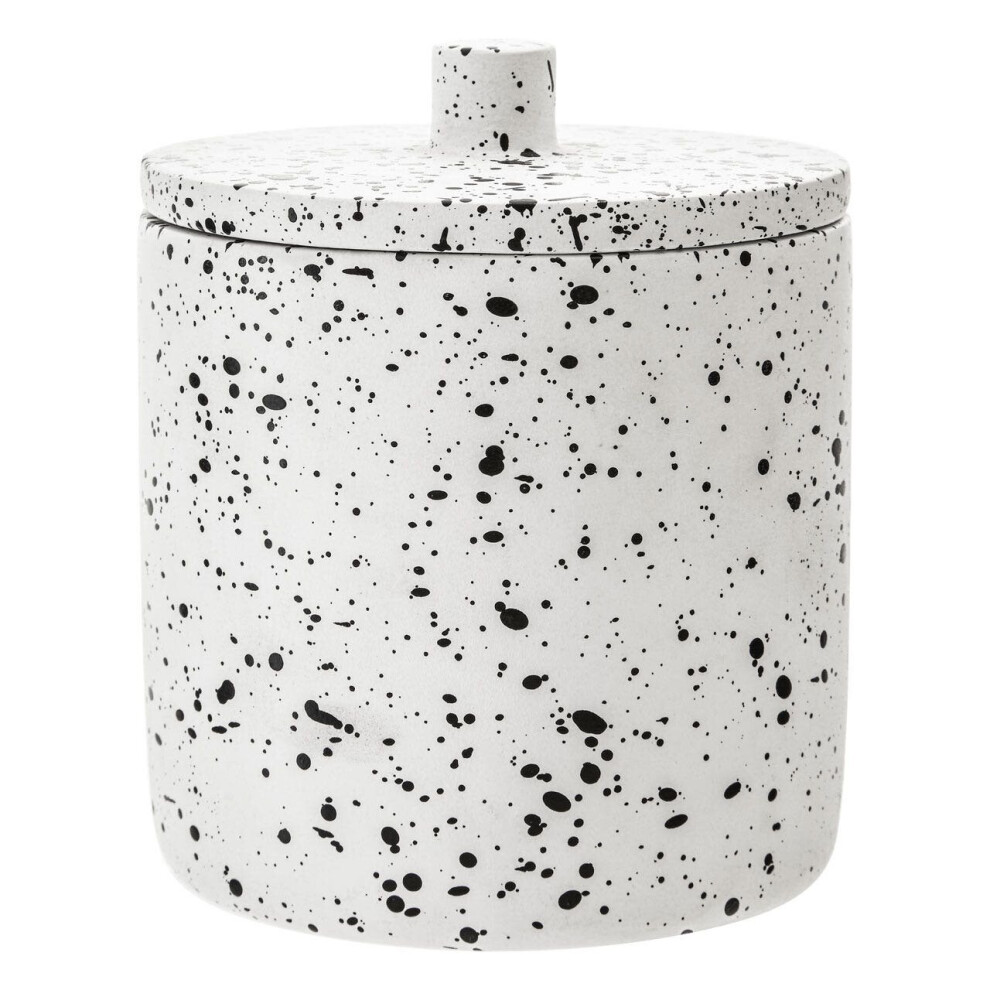 Premier Housewares Glass Jars / Jar With And Finish Glass Jar Modern Glass Storage Jars With Lids Concrete Glass Jars With Lid 14 X 9 X 9 Grey/Black